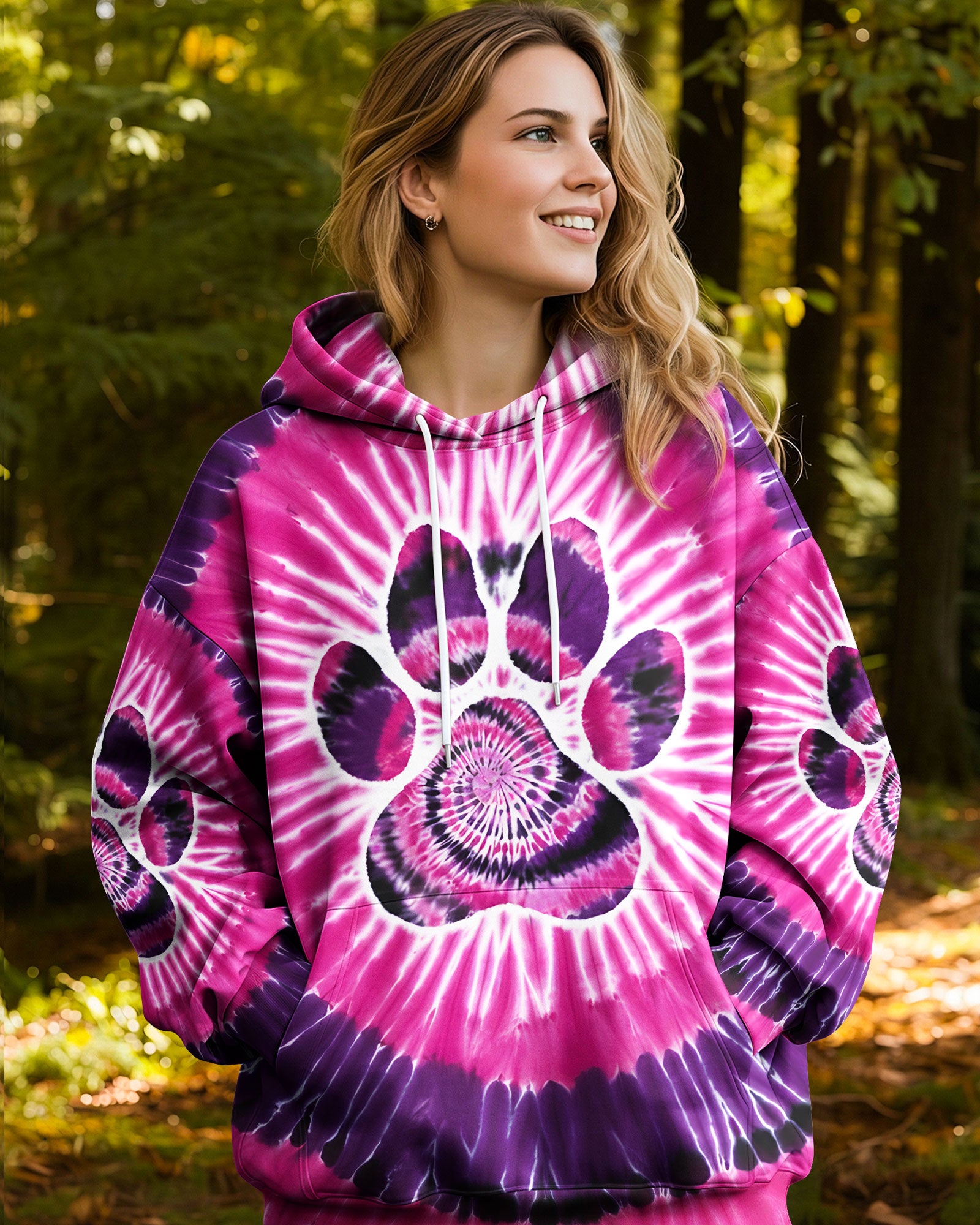 PAW PRINT TIE DYE ALL OVER PRINT - TYQY1312251