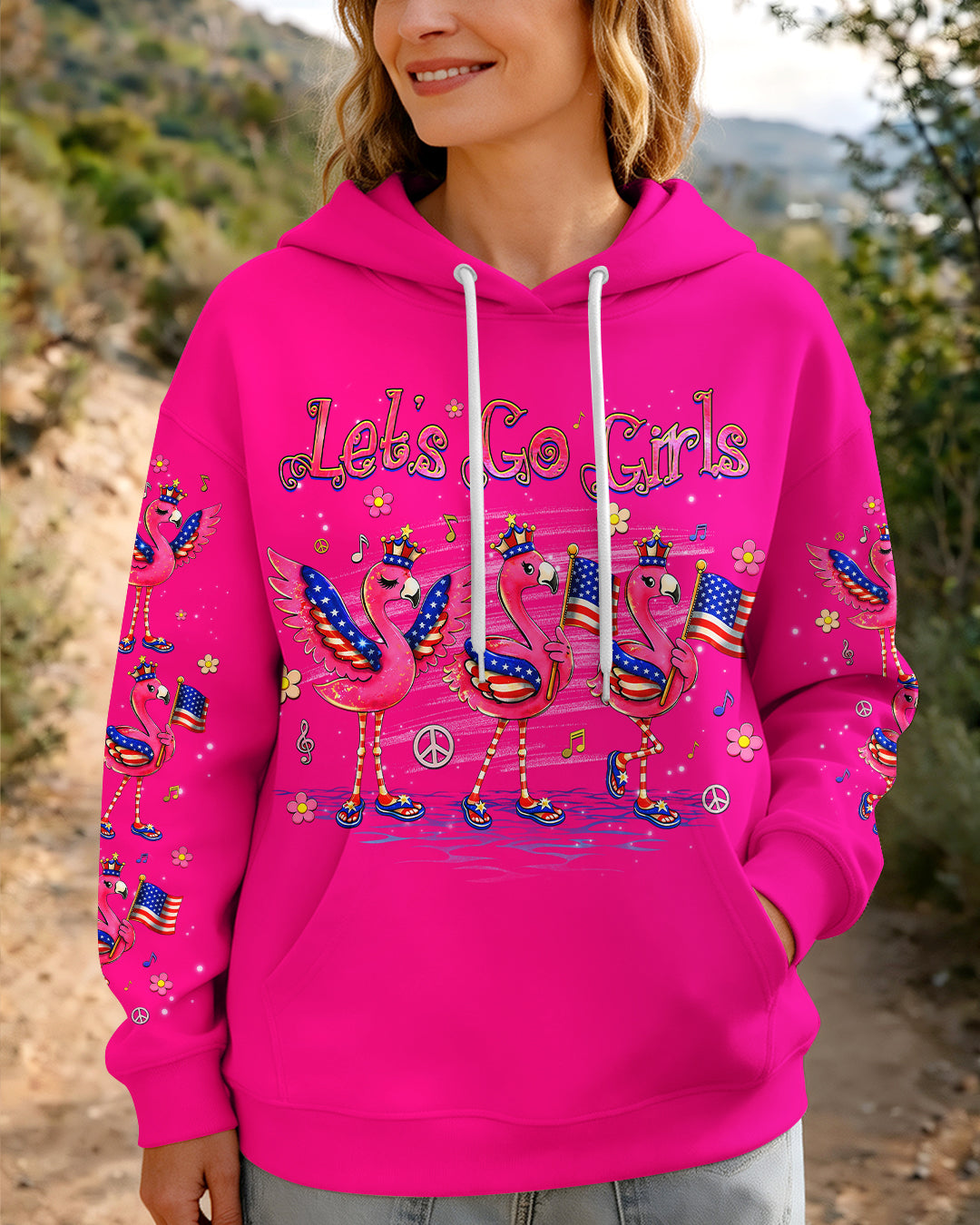 LET'S GO GIRLS FLAMINGO ALL OVER PRINT  - TLHG2703261