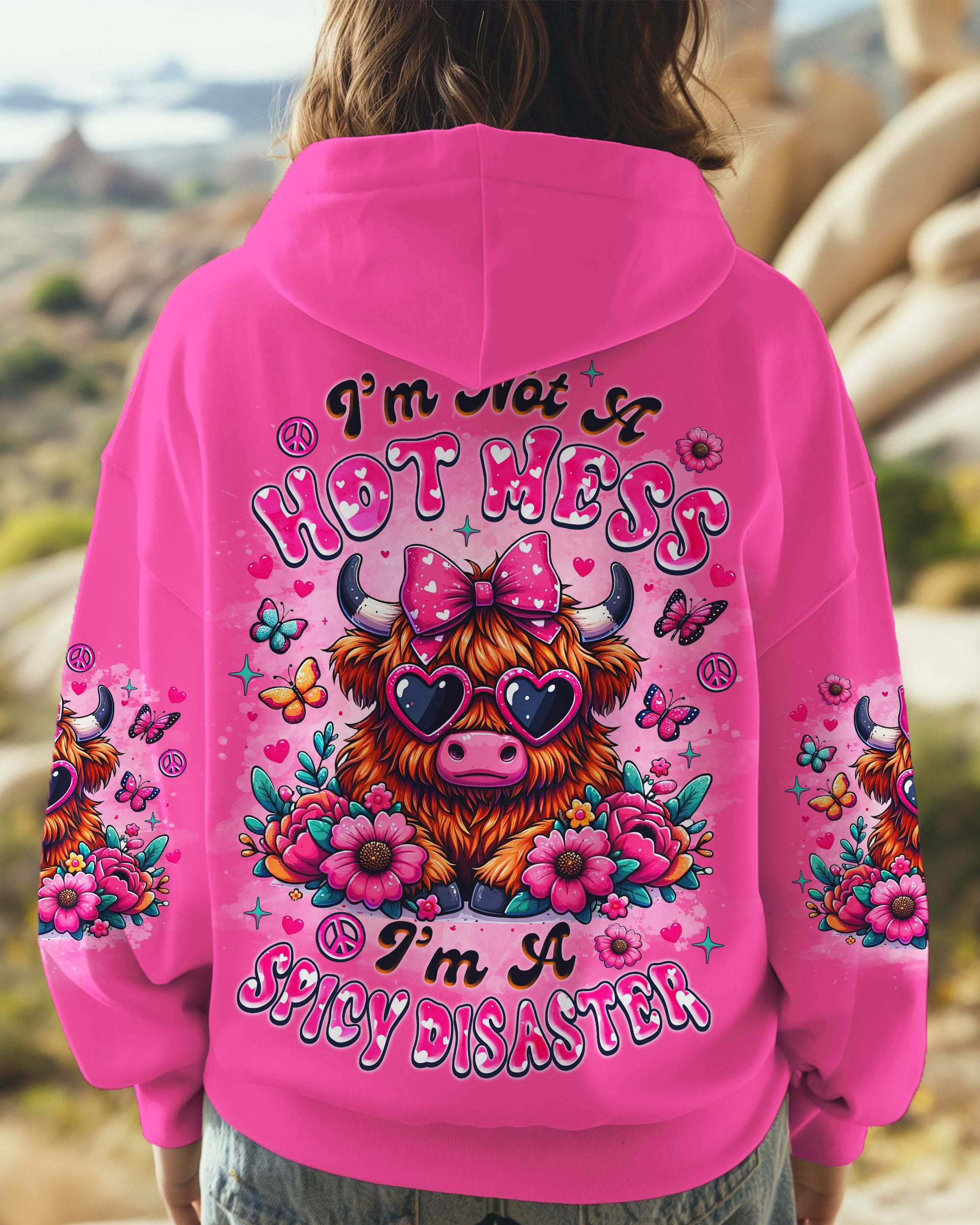 I'M NOT A HOT MESS COW ALL OVER PRINT  - TLNZ2307252