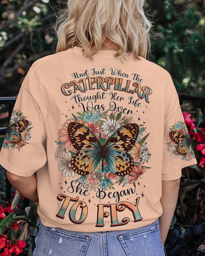 SHE BEGAN TO FLY BUTTERFLY ALL OVER PRINT - TLNZ2007231