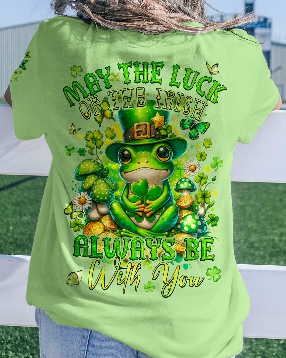 LUCK OF THE IRISH FROG PATRICK'S DAY ALL OVER PRINT - TYQY1601244