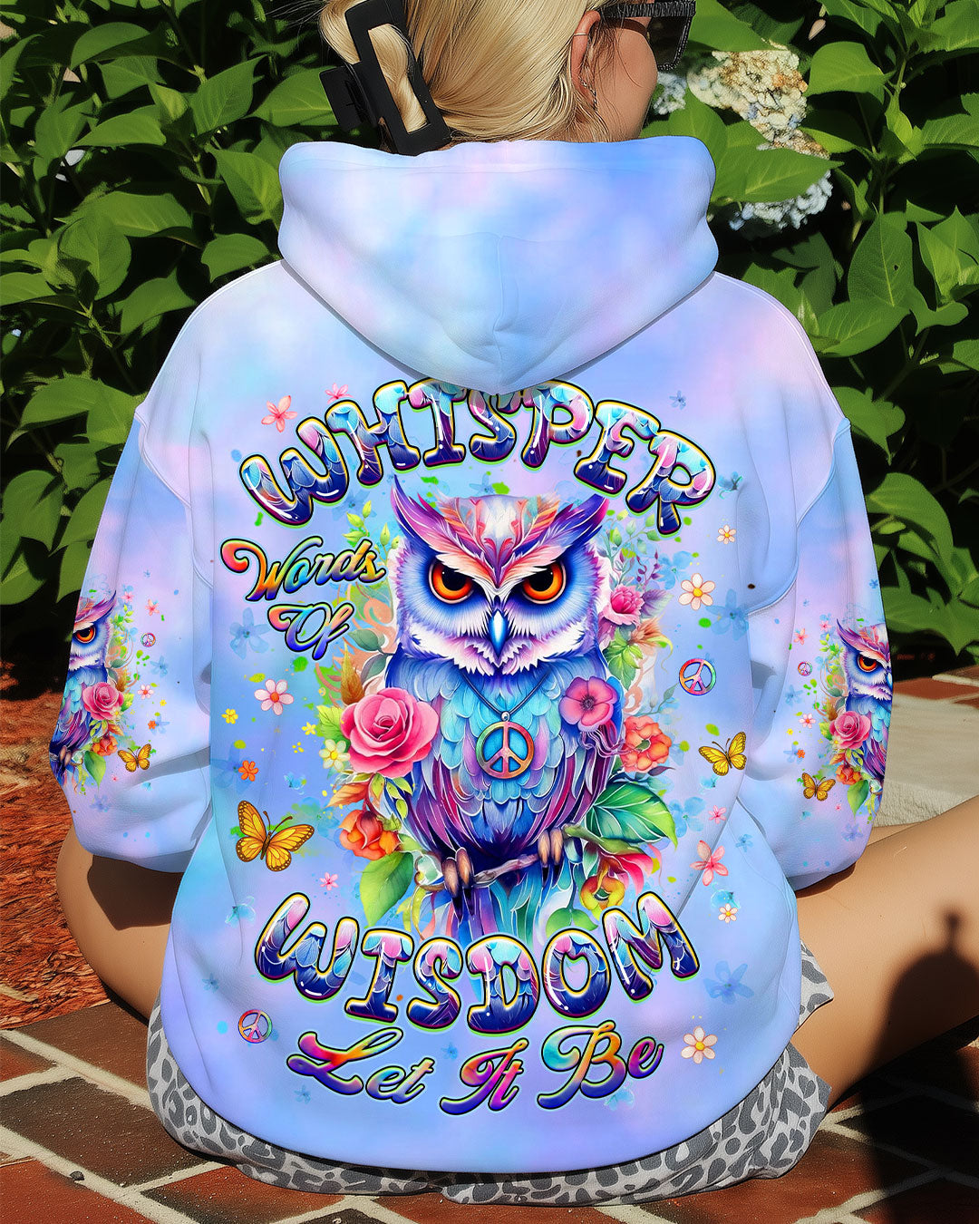 WHISPER WORDS OF WISDOM LET IT BE OWL ALL OVER PRINT - YHHG2310251