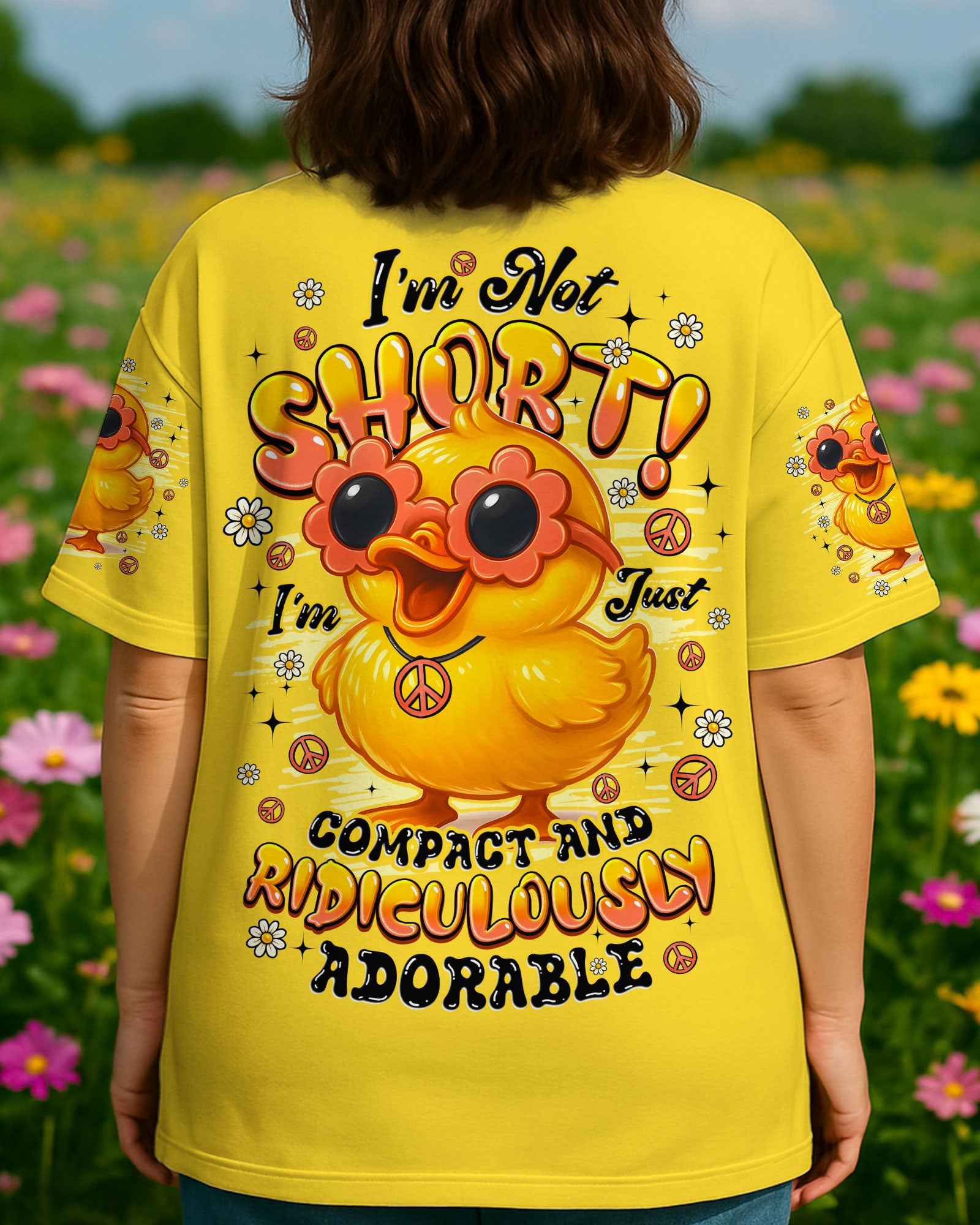I'M NOT SHORT DUCK HIPPIE ALL OVER PRINT - TYQY0708252