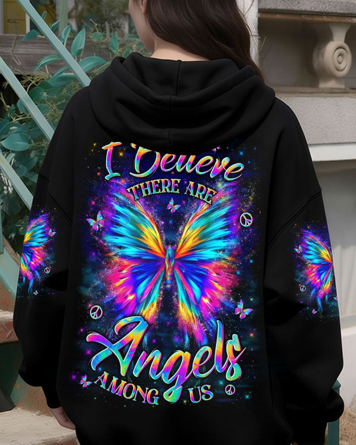 I BELIEVE THERE ARE ANGELS AMONG US BUTTERFLY ALL OVER PRINT - YHLN0402262