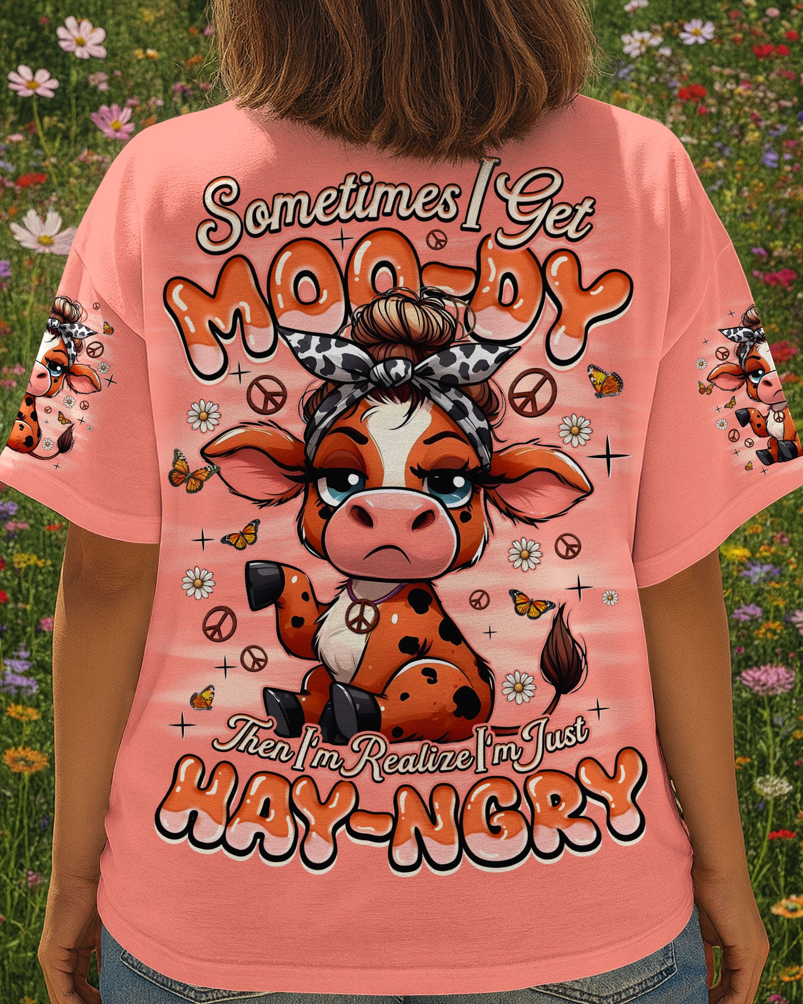 SOMETIMES I GET MOODY COW ALL OVER PRINT - TYQY0609254