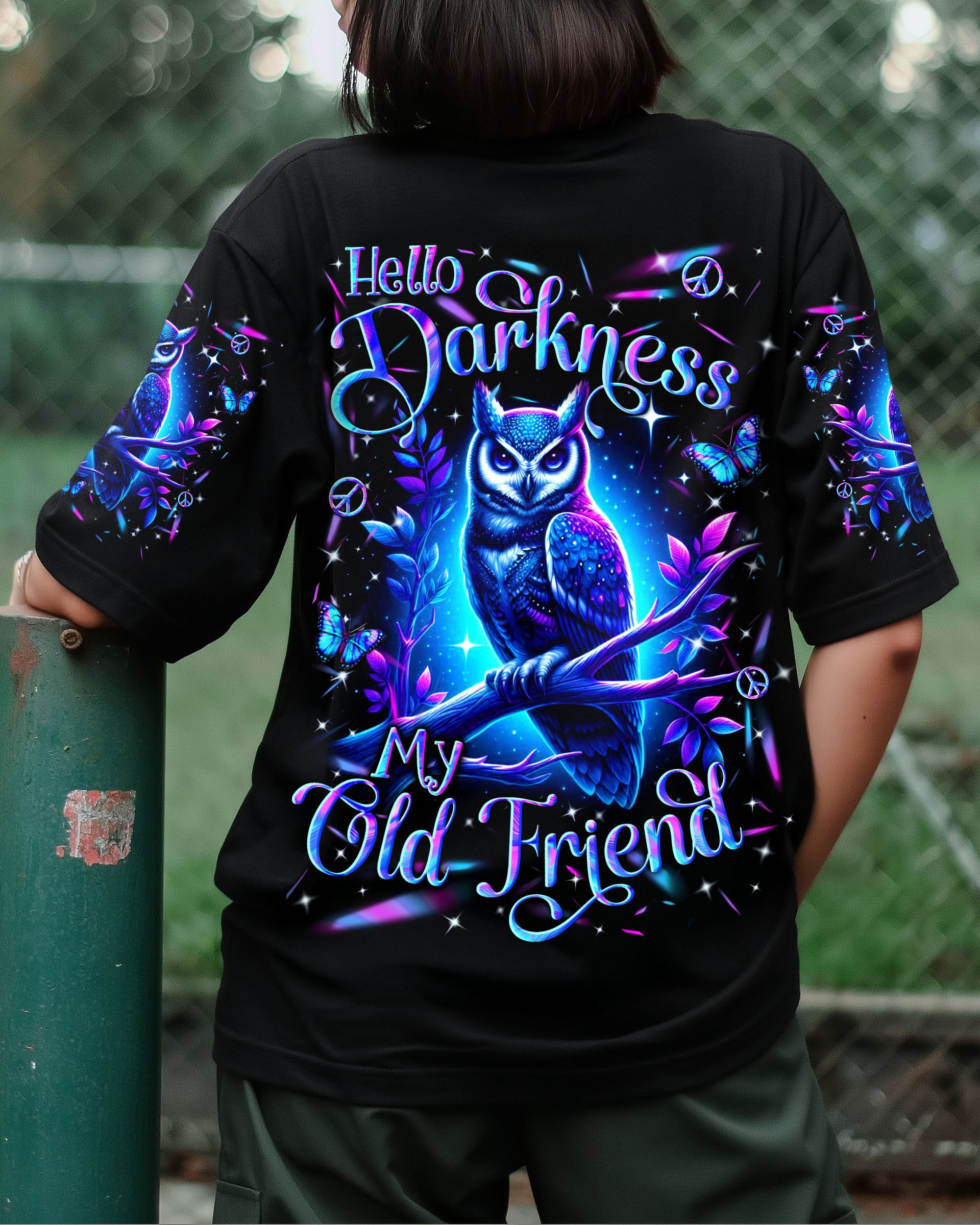 HELLO DARKNESS MY OLD FRIEND OWL ALL OVER PRINT - YHLN1709253