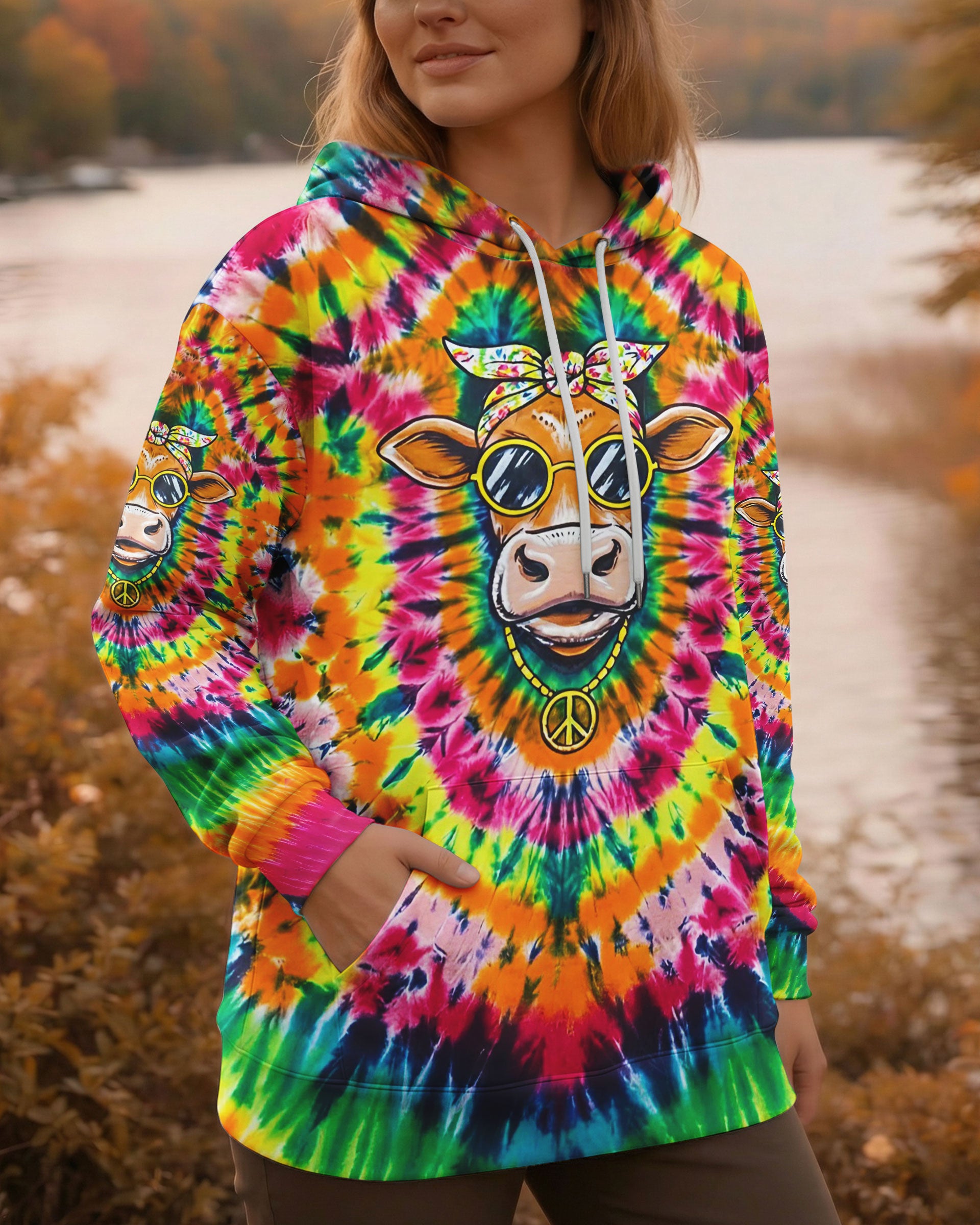 PSYCHEDELIC GROOVY HEIFER ALL OVER PRINT - YHLN2601262