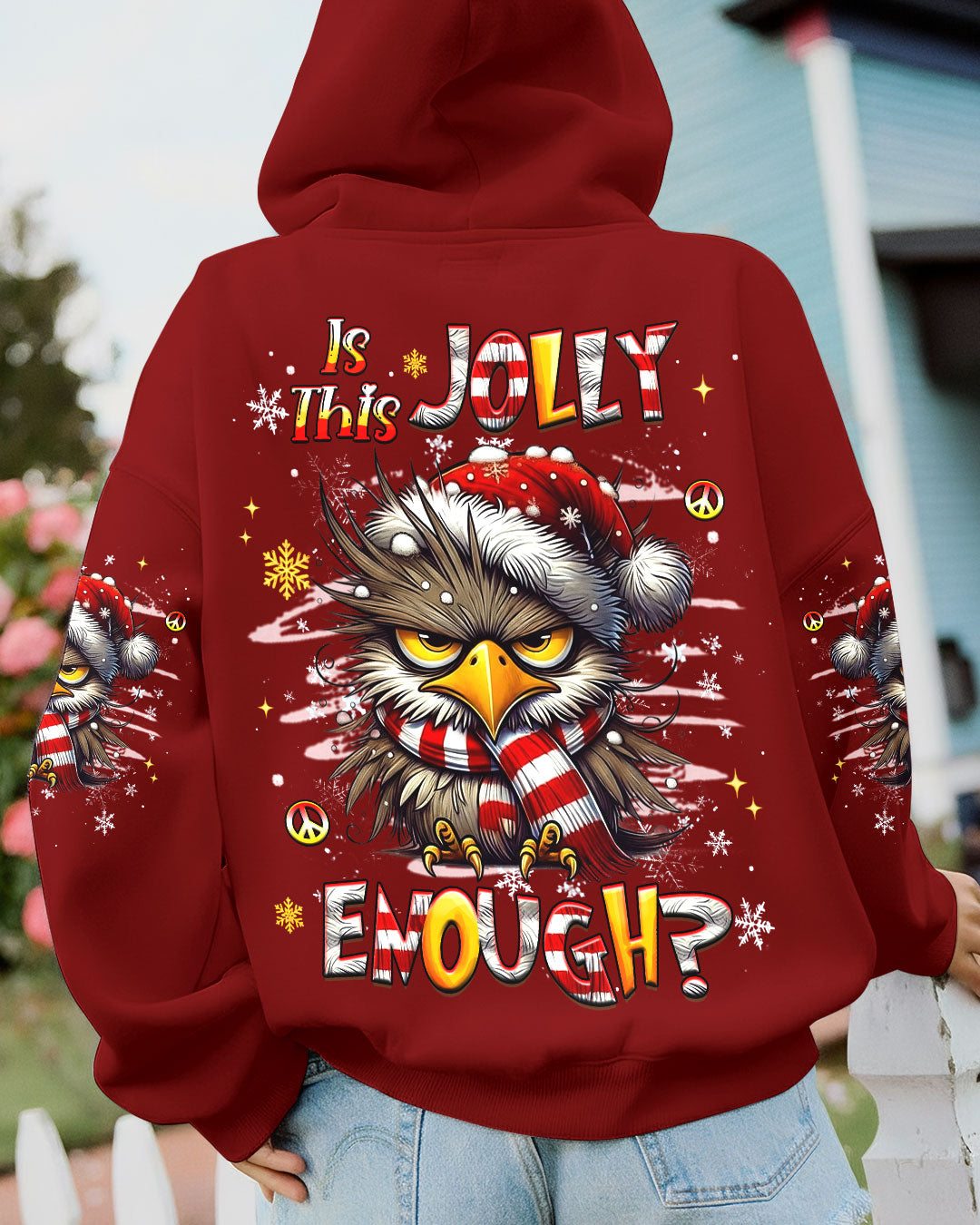 IS THIS JOLLY ENOUGH OWL CHRISTMAS ALL OVER PRINT - YHHG2410252