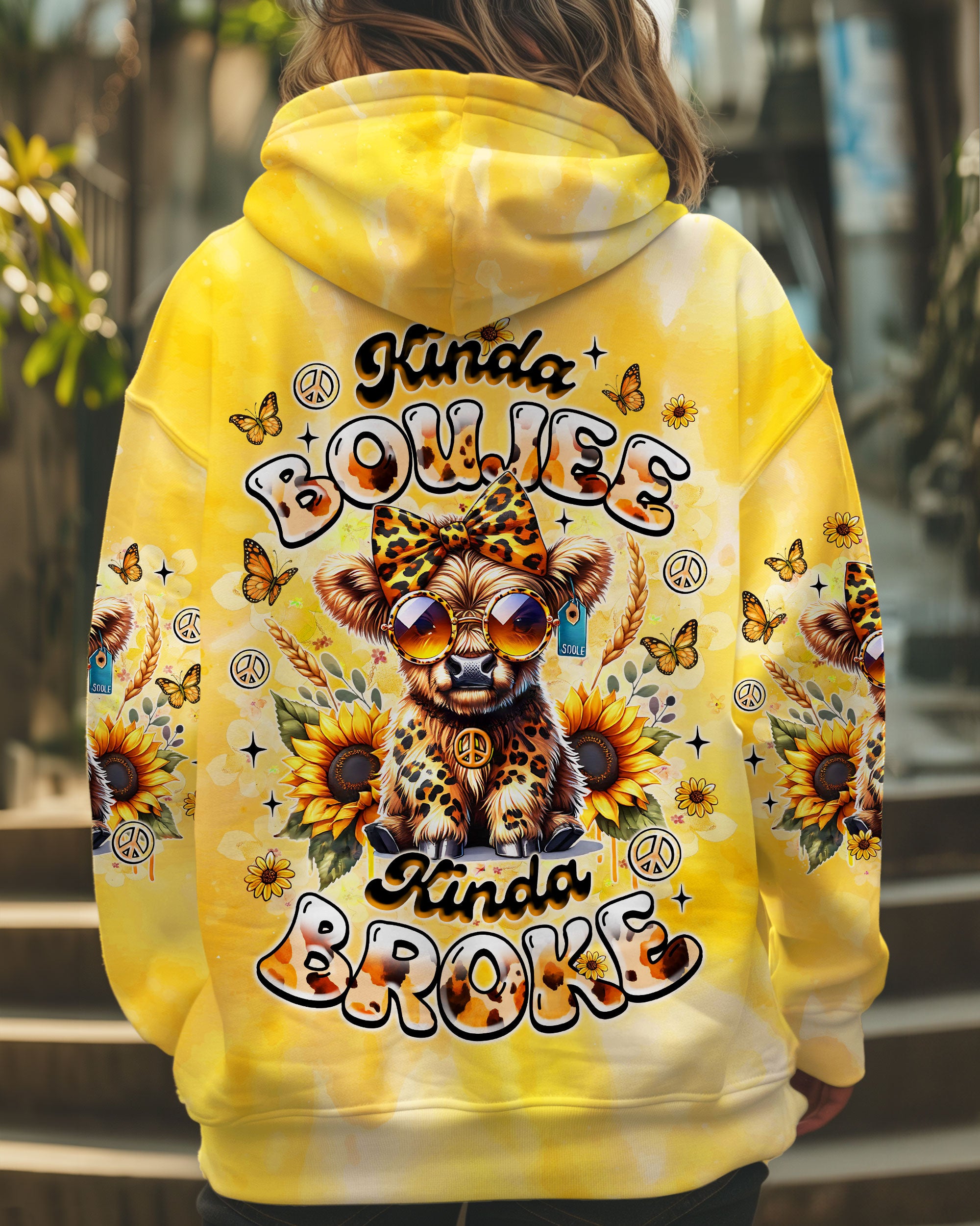 KINDA BOUJEE KINDA BROKE COW ALL OVER PRINT - TLNZ1507252