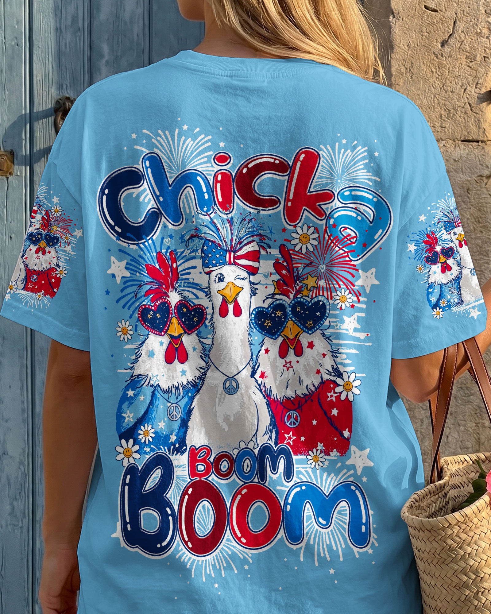 CHICKA BOOM BOOM HIPPIE CHICKEN ALL OVER PRINT - TY2105261