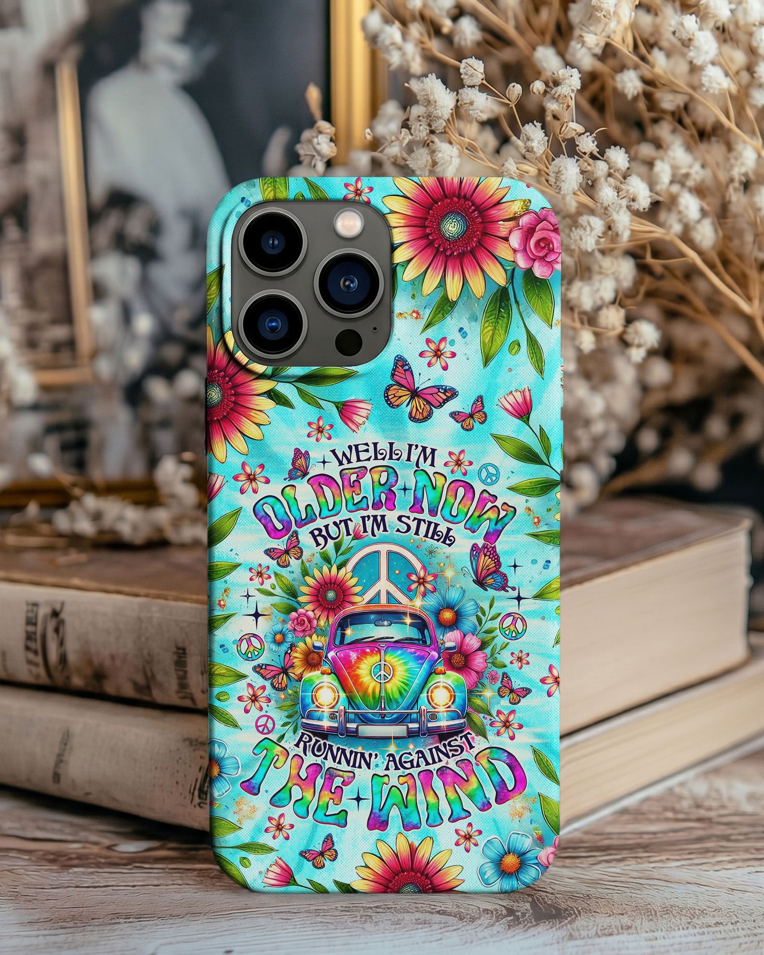 RUNNING AGAINST THE WIND CAR TIE DYE PHONE CASE  - TLNO1804254