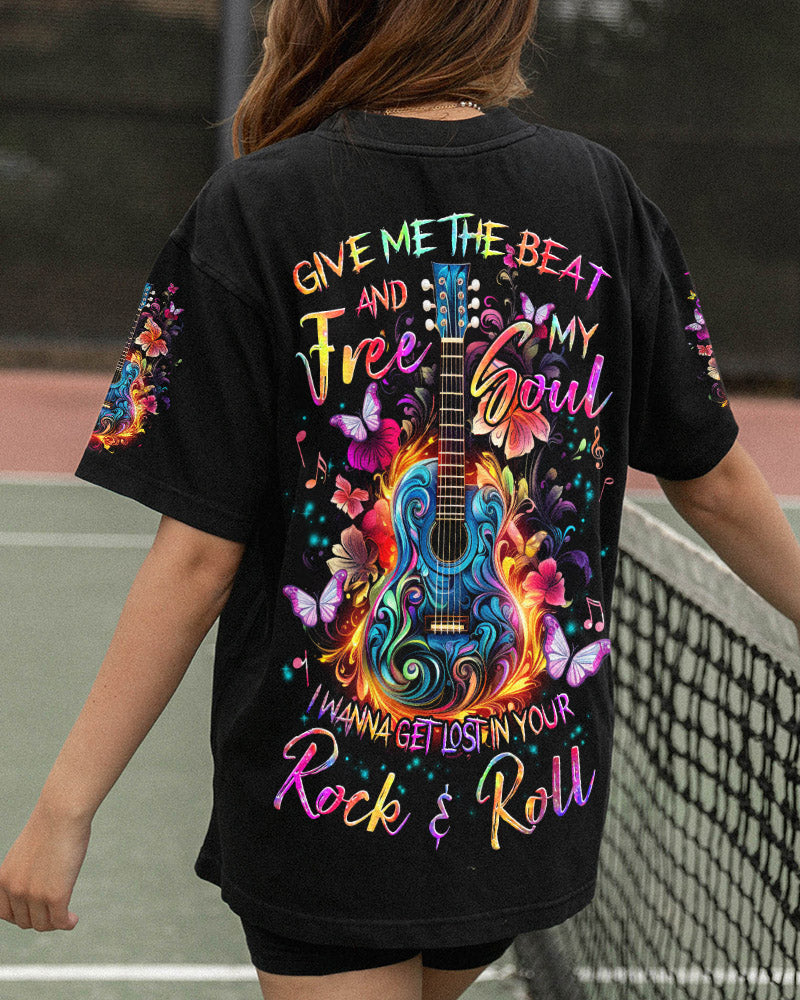 GIVE ME THE BEAT AND FREE MY SOUL GUITAR ALL OVER PRINT - TLNZ2808231