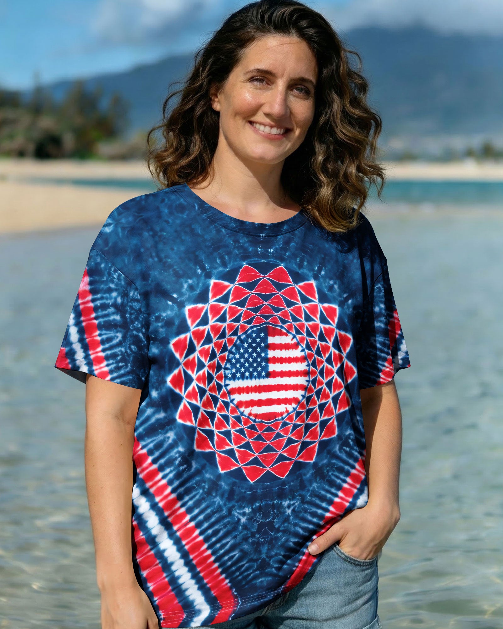 RED WHITE BLUE HARMONY ALL OVER PRINT - TYQY3003262