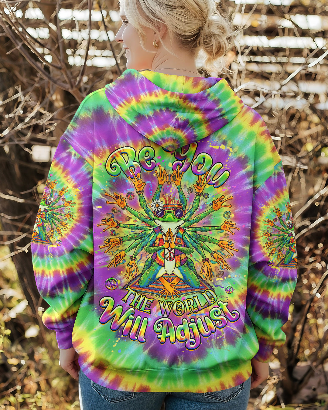 BE YOU THE WORLD WILL ADJUST FROG ALL OVER PRINT - YHHG3112251