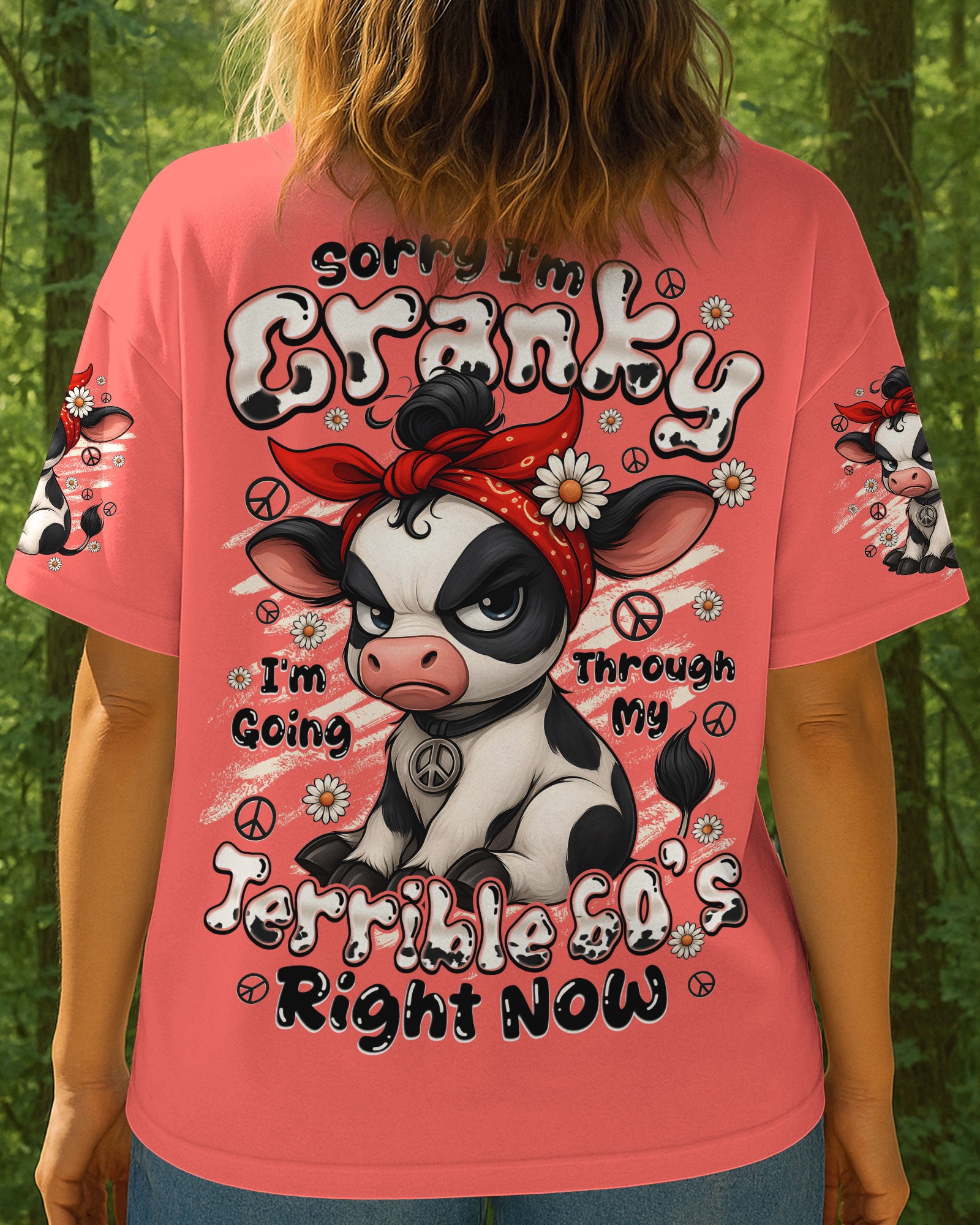 SORRY I'M CRANKY COW ALL OVER PRINT - TYQY1906251