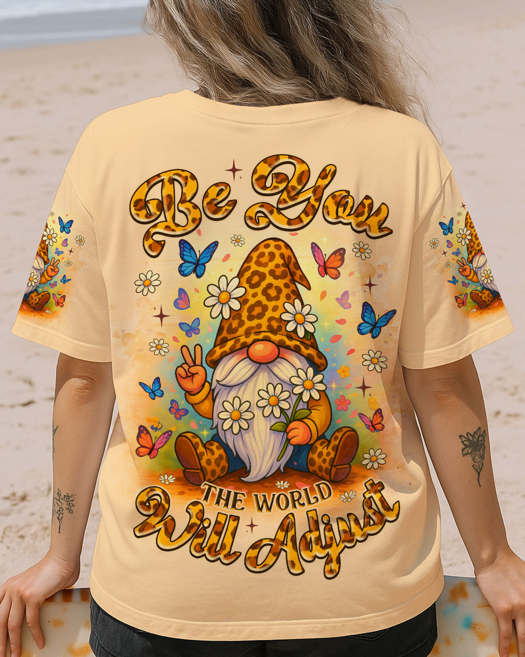 BE YOU THE WORLD WILL ADJUST GNOME LEOPARD ALL OVER PRINT - TLNZ0506252