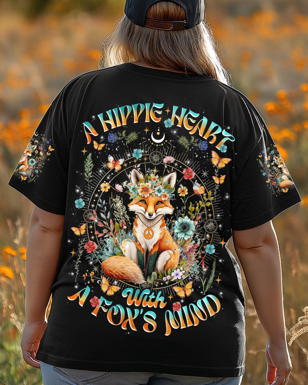 A HIPPIE HEART WITH A FOX'S MIND ALL OVER PRINT -  TLNZ1607251