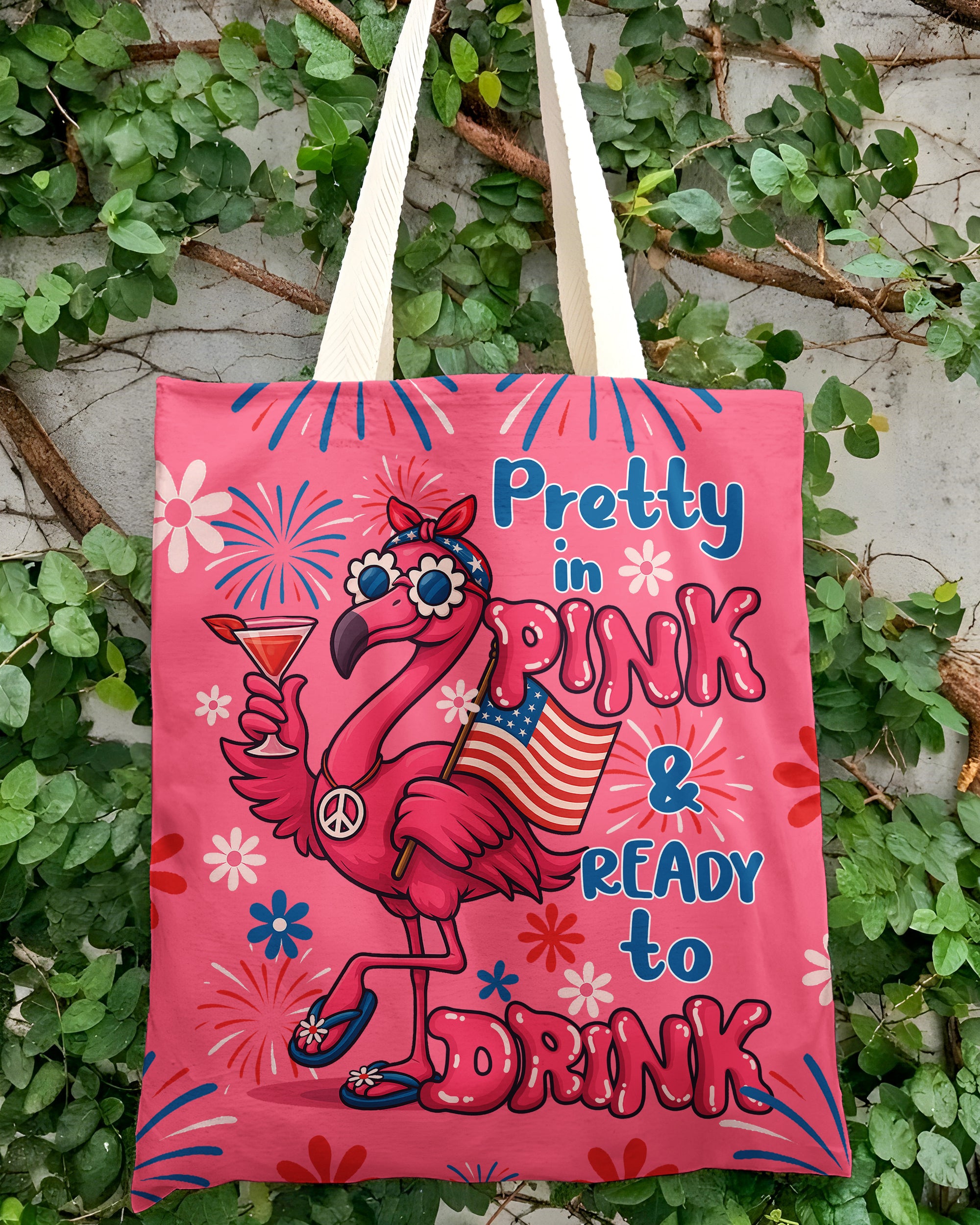 PRETTY IN PINK FLAMINGO TOTE BAG - TYQY1305254