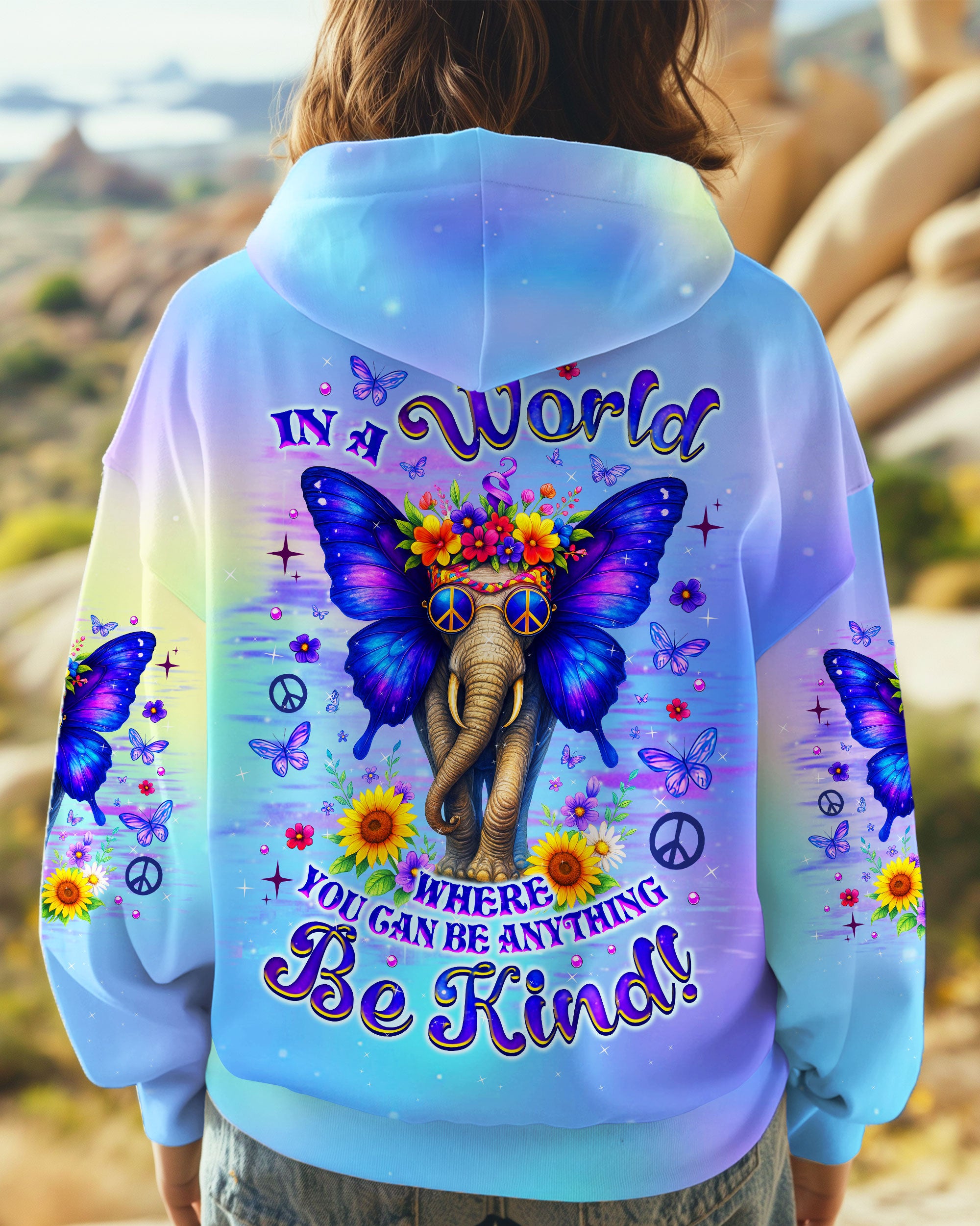 BE KIND ELEPHANT ALL OVER PRINT - TLNZ1406252