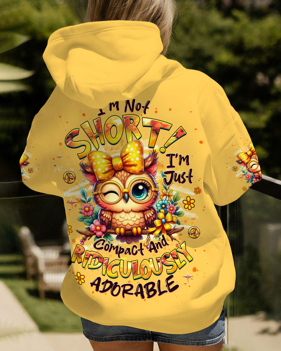 I'M NOT SHORT OWL HIPPIE ALL OVER PRINT - YHHG1310251