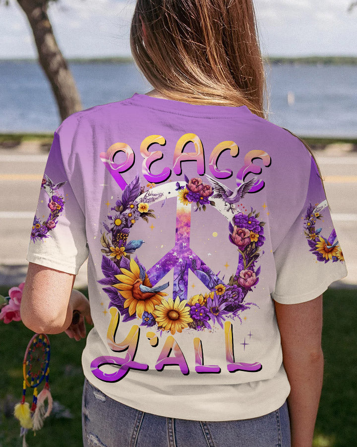 PEACE Y'ALL FLORALS ALL OVER PRINT - TLNZ1306231