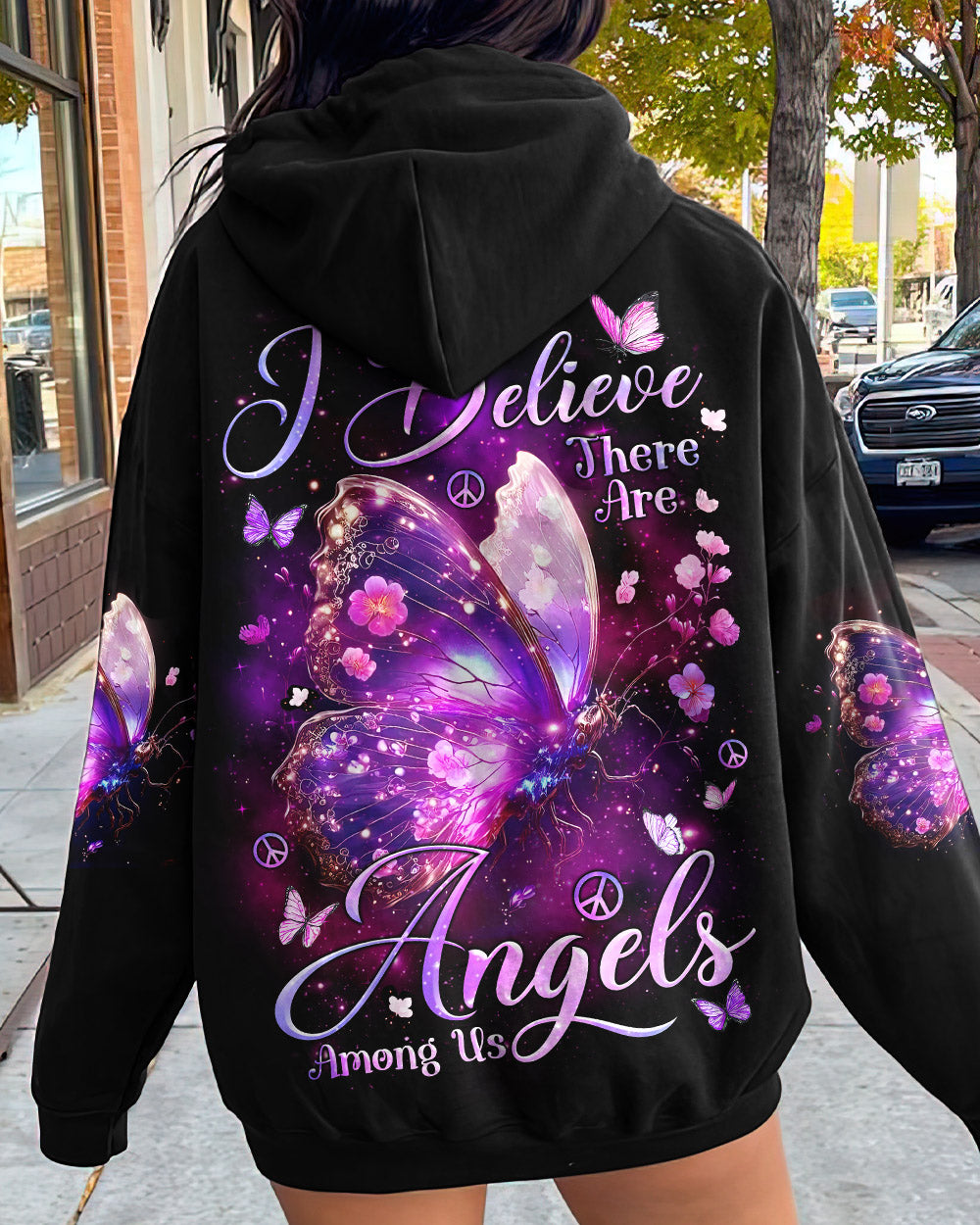 I BELIEVE THERE ARE ANGELS AMONG US BUTTERFLY ALL OVER PRINT - TLNZ1601244
