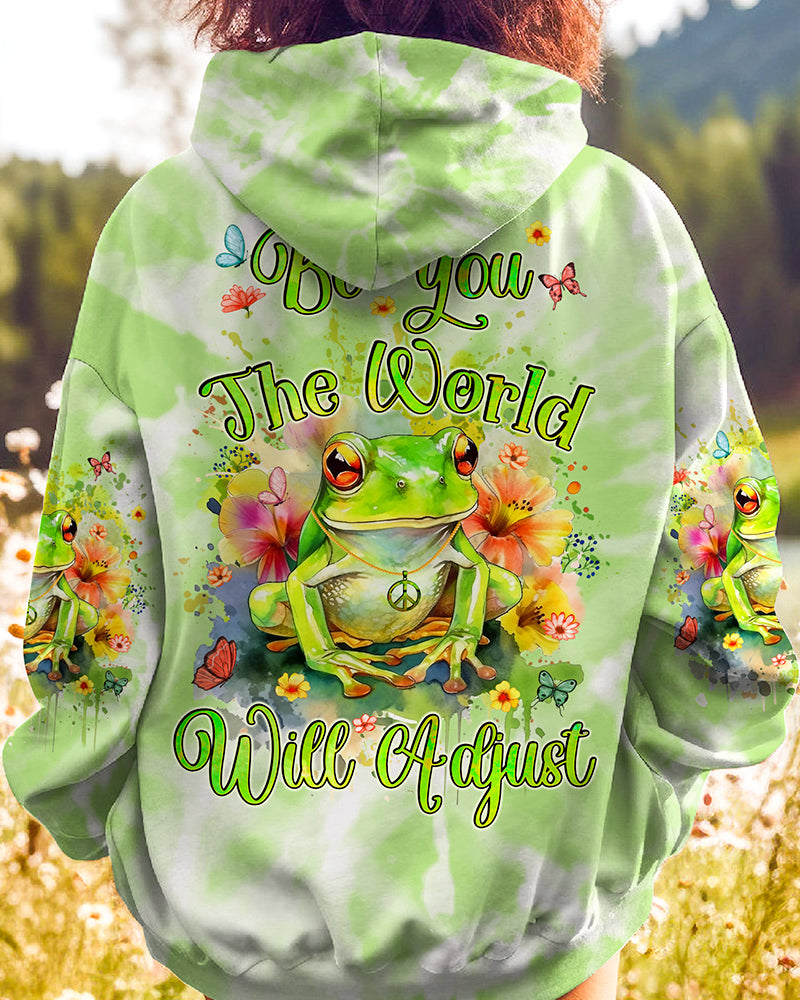 BE YOU THE WORLD WILL ADJUST FROG ALL OVER PRINT - TYQY0712233