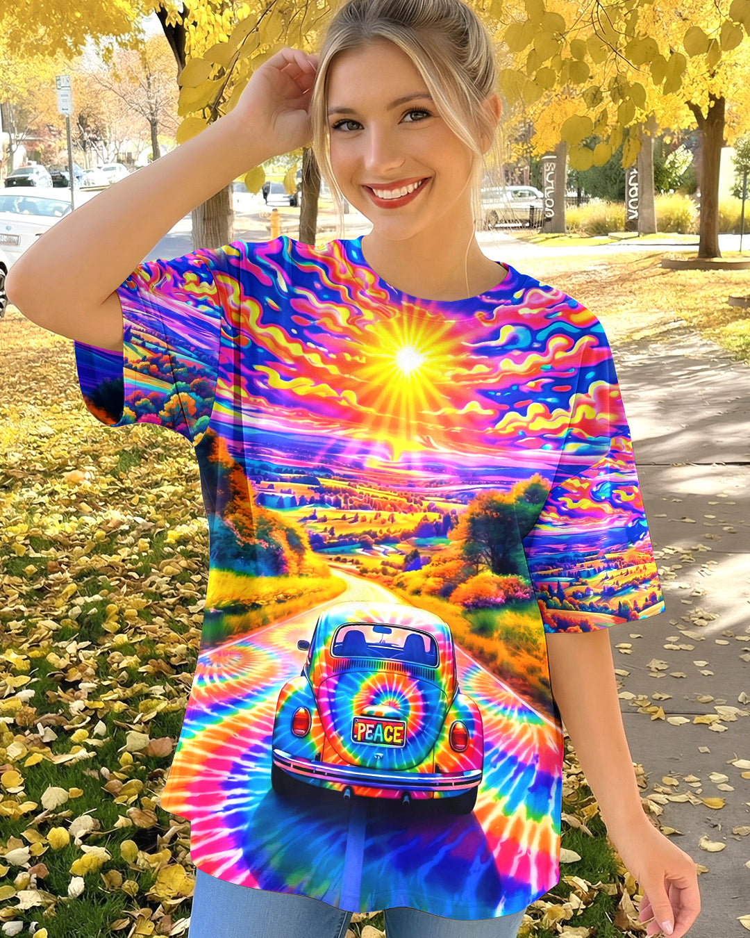 RADIANT HIPPIE CAR ALL OVER PRINT - YHHG0402263