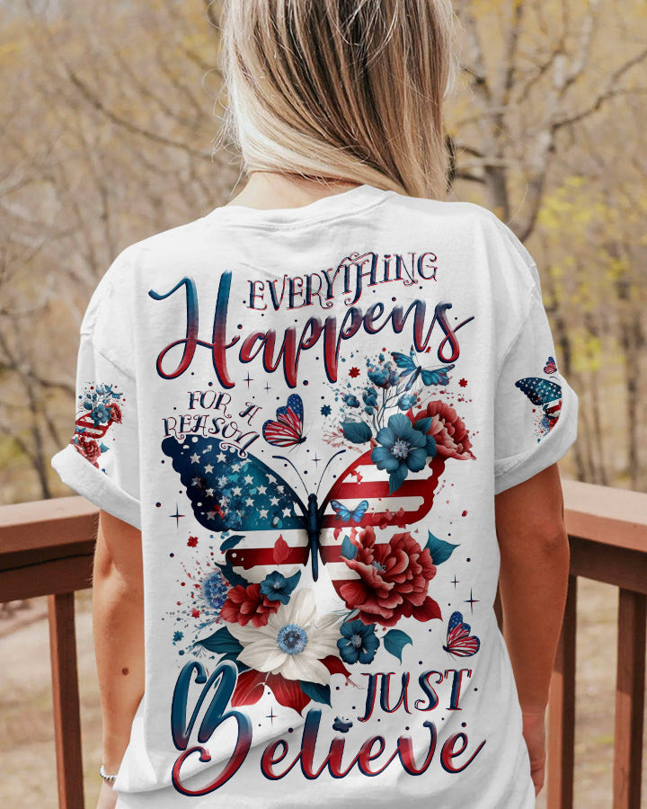 JUST BELIEVE BUTTERFLY FLAG ALL OVER PRINT - TLNZ2806234