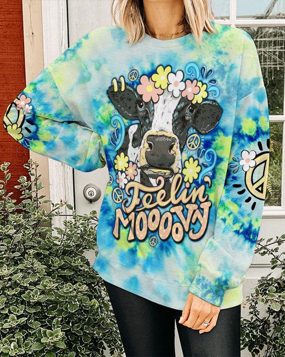 FEELING MOOVY COW TIE DYE ALL OVER PRINT - TLNZ0408232