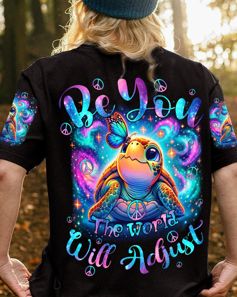 BE YOU THE WORLD WILL ADJUST TURTLE ALL OVER PRINT - TY3105242