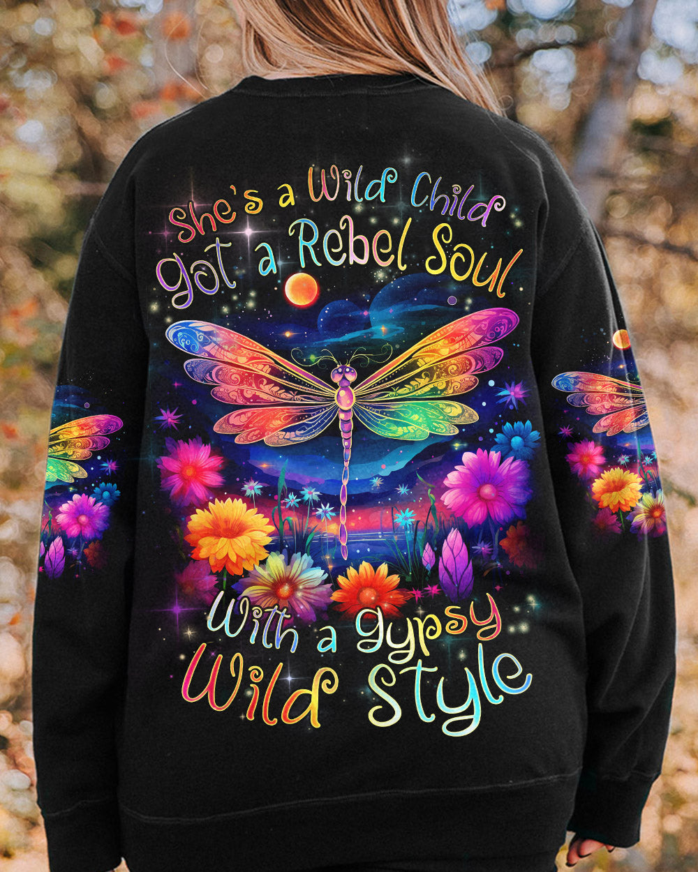 SHE IS A WILD CHILD DRAGONFLY ALL OVER PRINT - TLNZ1210233