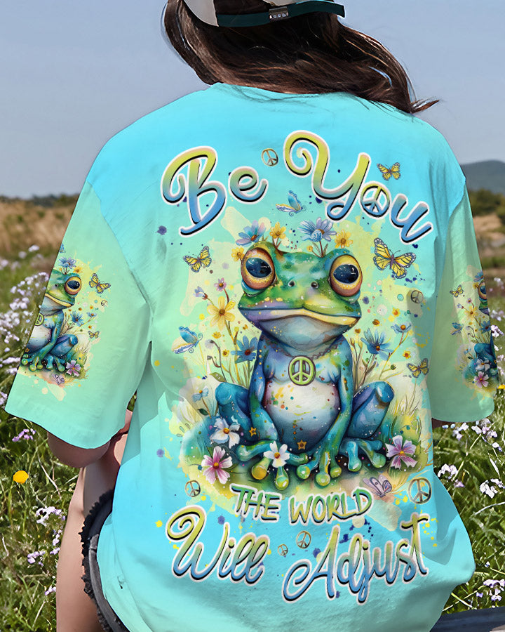 BE YOU THE WORLD WILL ADJUST FROG ALL OVER PRINT - TLNZ2002244