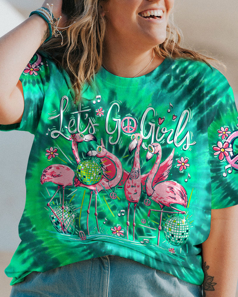 LET'S GO GIRLS FLAMINGO TIE DYE ALL OVER PRINT - TY3006232