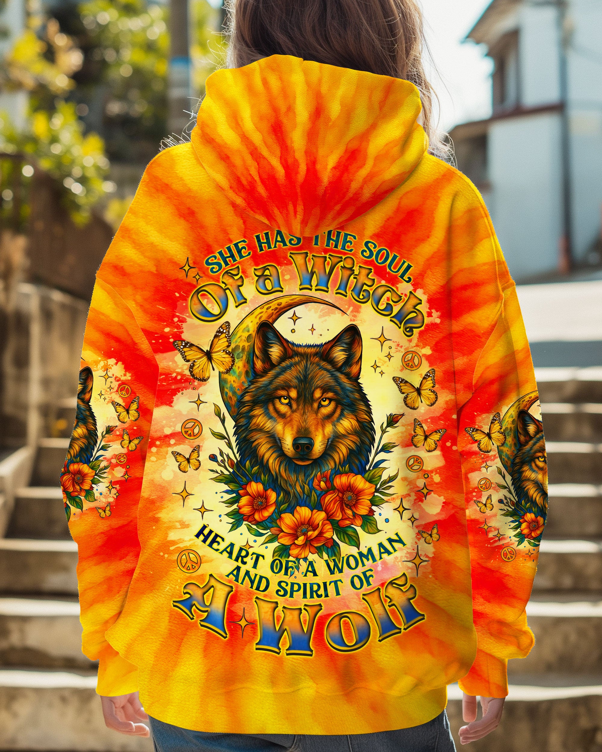 SPIRIT OF A WOLF TIE DYE  ALL OVER PRINT - TLNZ2306251