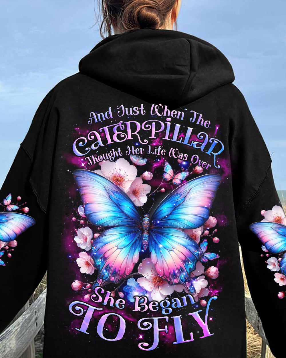 SHE BEGAN TO FLY BUTTERFLY ALL OVER PRINT - TLNZ2702241
