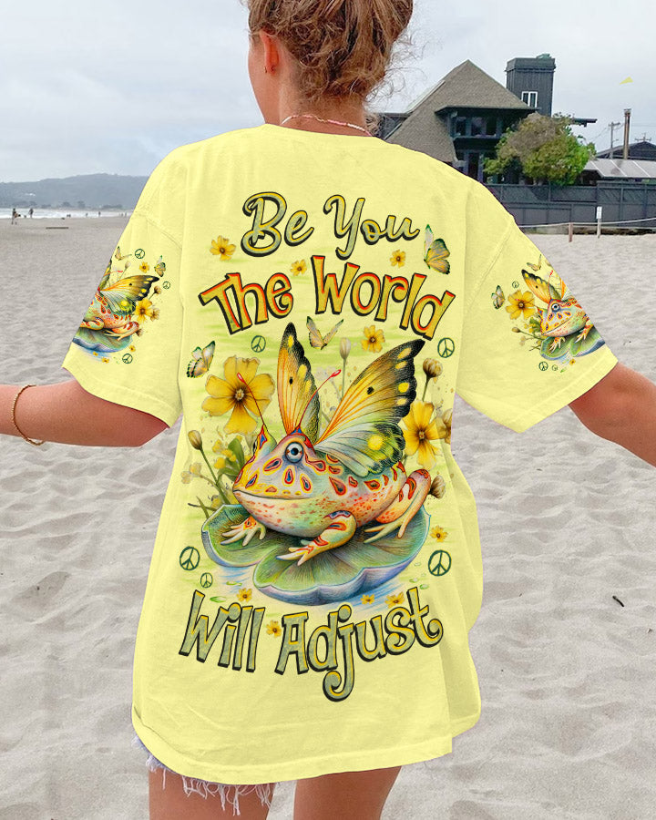 BE YOU THE WORLD WILL ADJUST FROG ALL OVER PRINT - TLNZ2908231