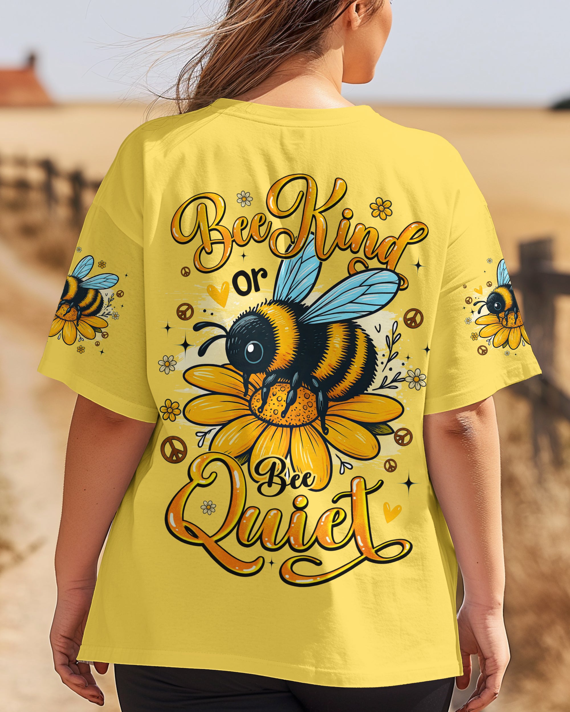 BEE KIND OR BEE QUIET ALL OVER PRINT - TYQY2306252