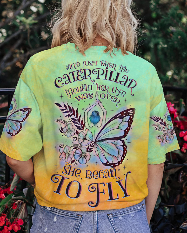 SHE BEGAN TO FLY BUTTERFLY ALL OVER PRINT - TLNZ1807231