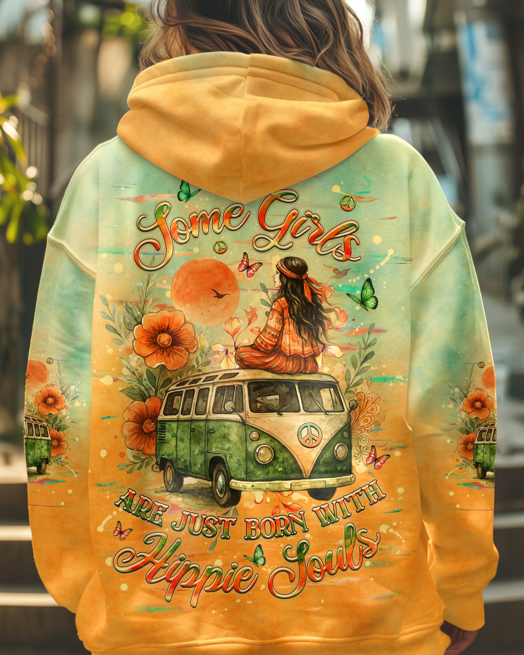 SOME GIRLS ARE JUST BORN WITH HIPPIE SOULS ALL OVER PRINT - YHHG1806254