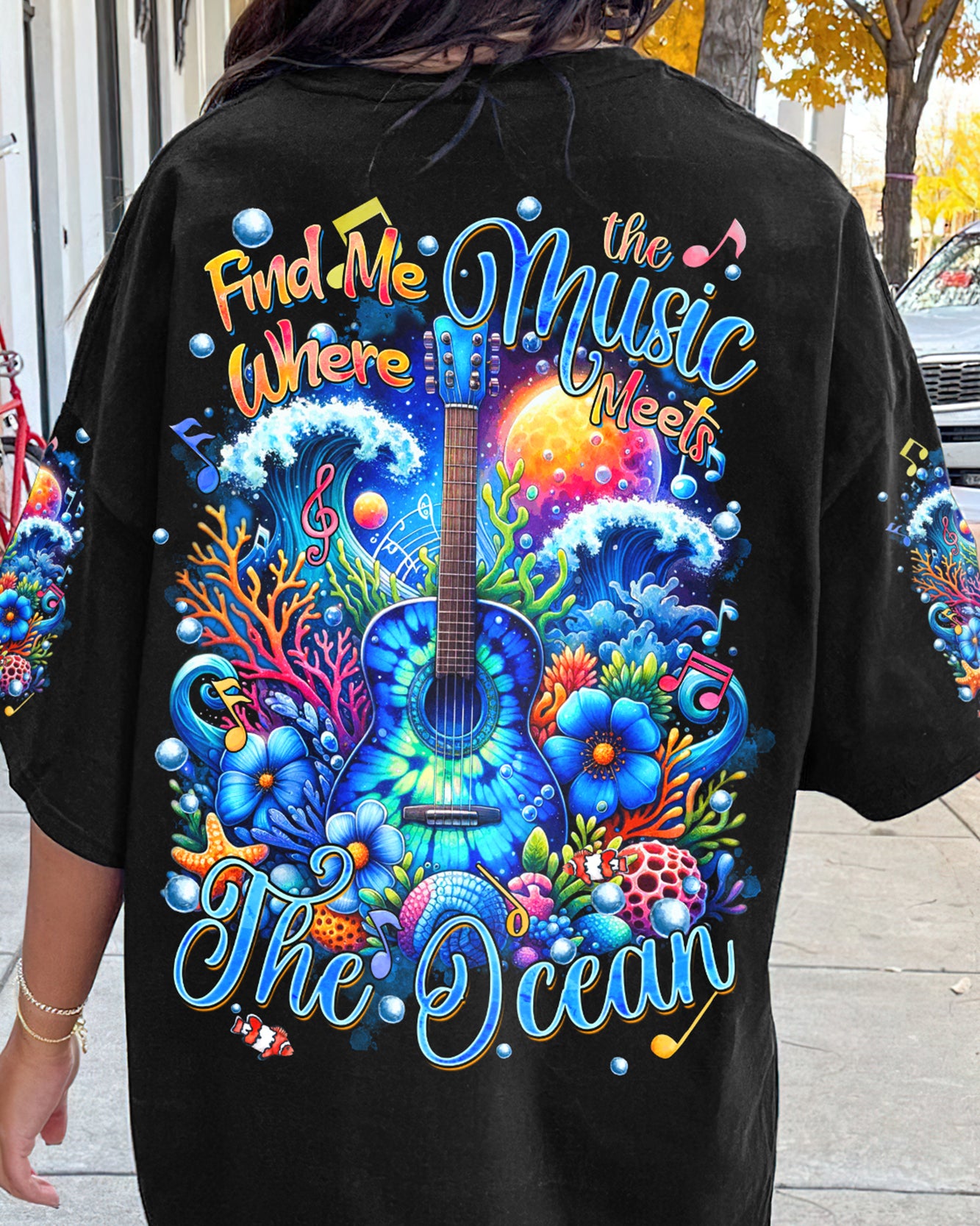 FIND ME WHERE THE MUSIC MEETS THE OCEAN ALL OVER PRINT - TYQY2612233