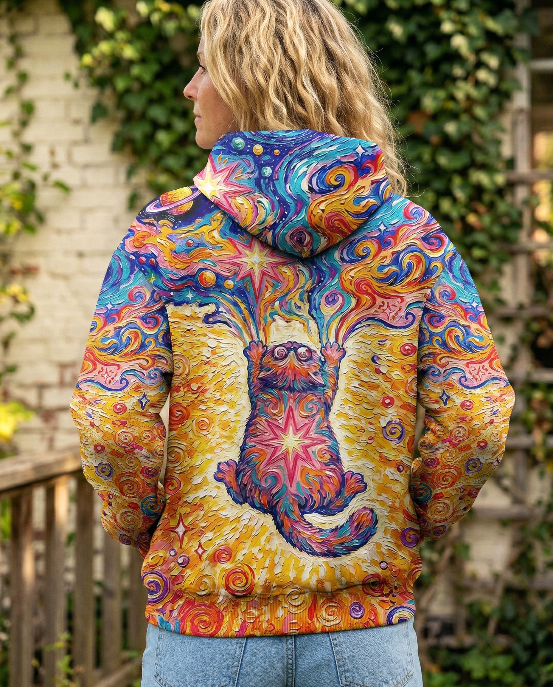 GALAXY CAT BURST SWIRL ALL OVER PRINT - TM0604261