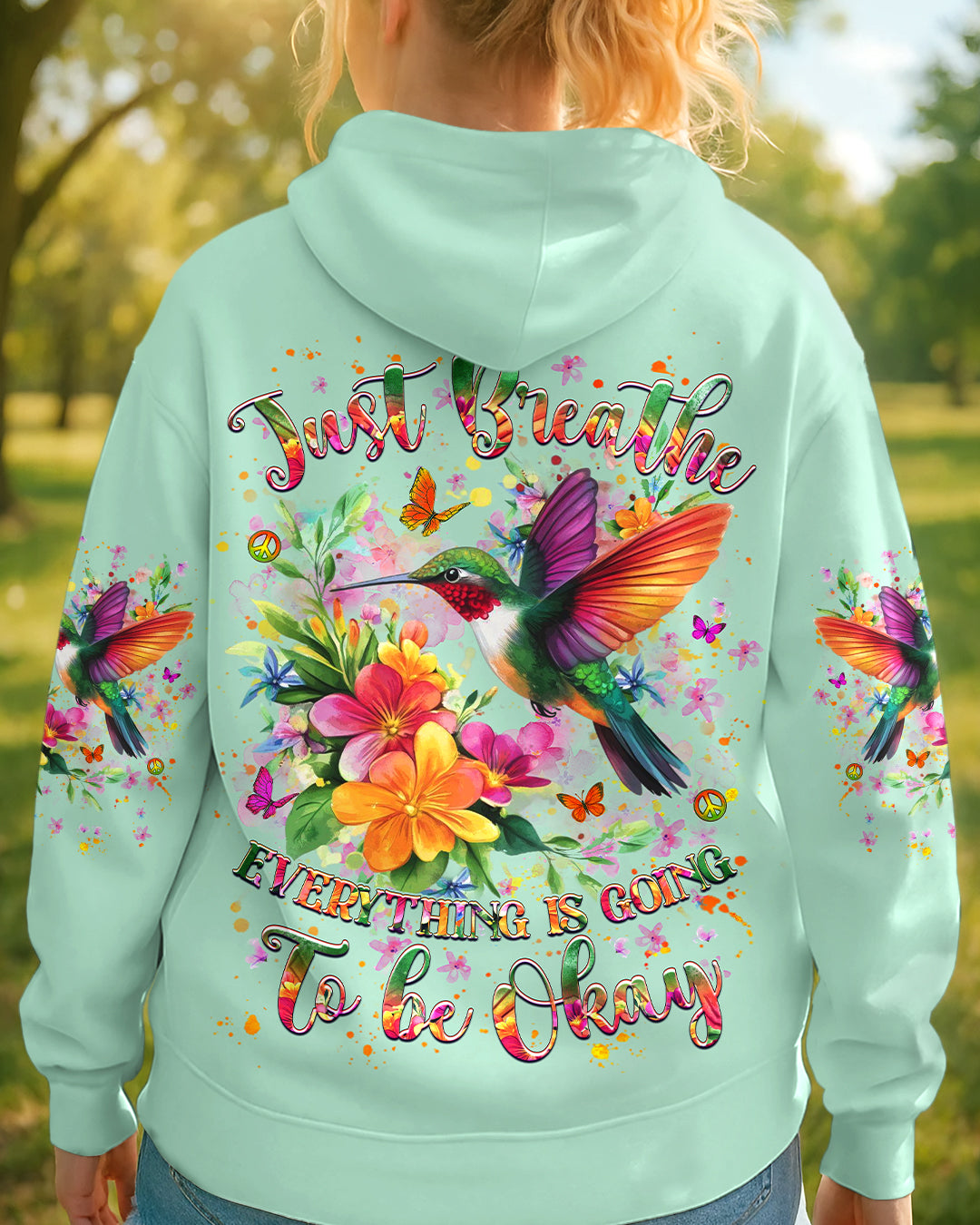 JUST BREATHE BUTTERFLY ALL OVER PRINT - YHHG1507251