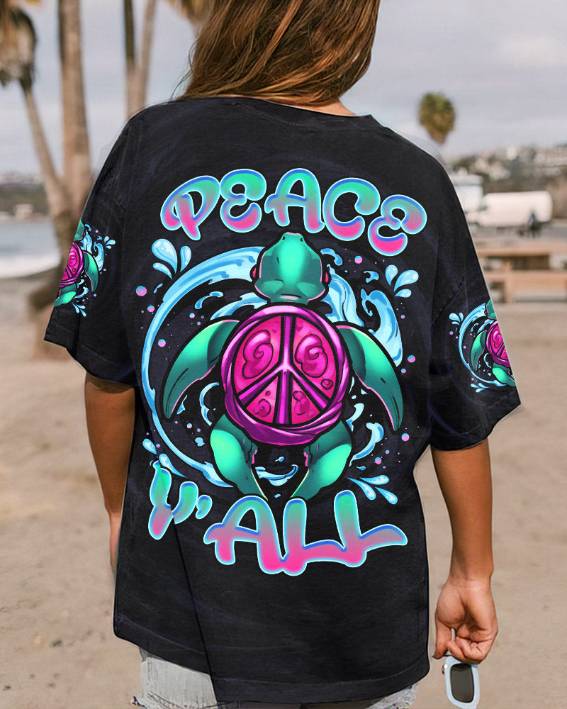 PEACE Y'ALL TURTLE ALL OVER PRINT - TLNZ0407231