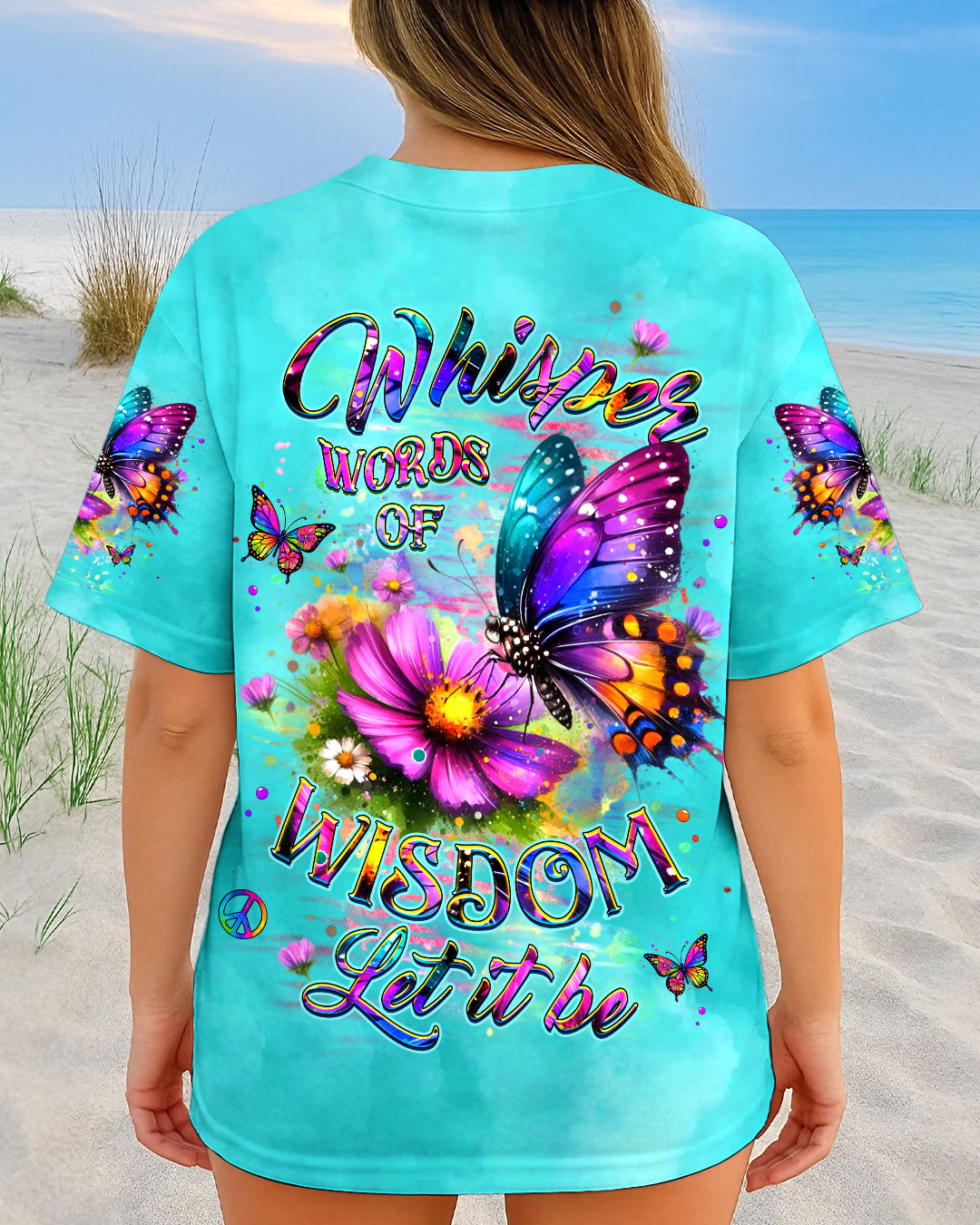 WHISPER WORDS OF WISDOM LET IT BE BUTTERFLY ALL OVER PRINT -  YHHG2808253