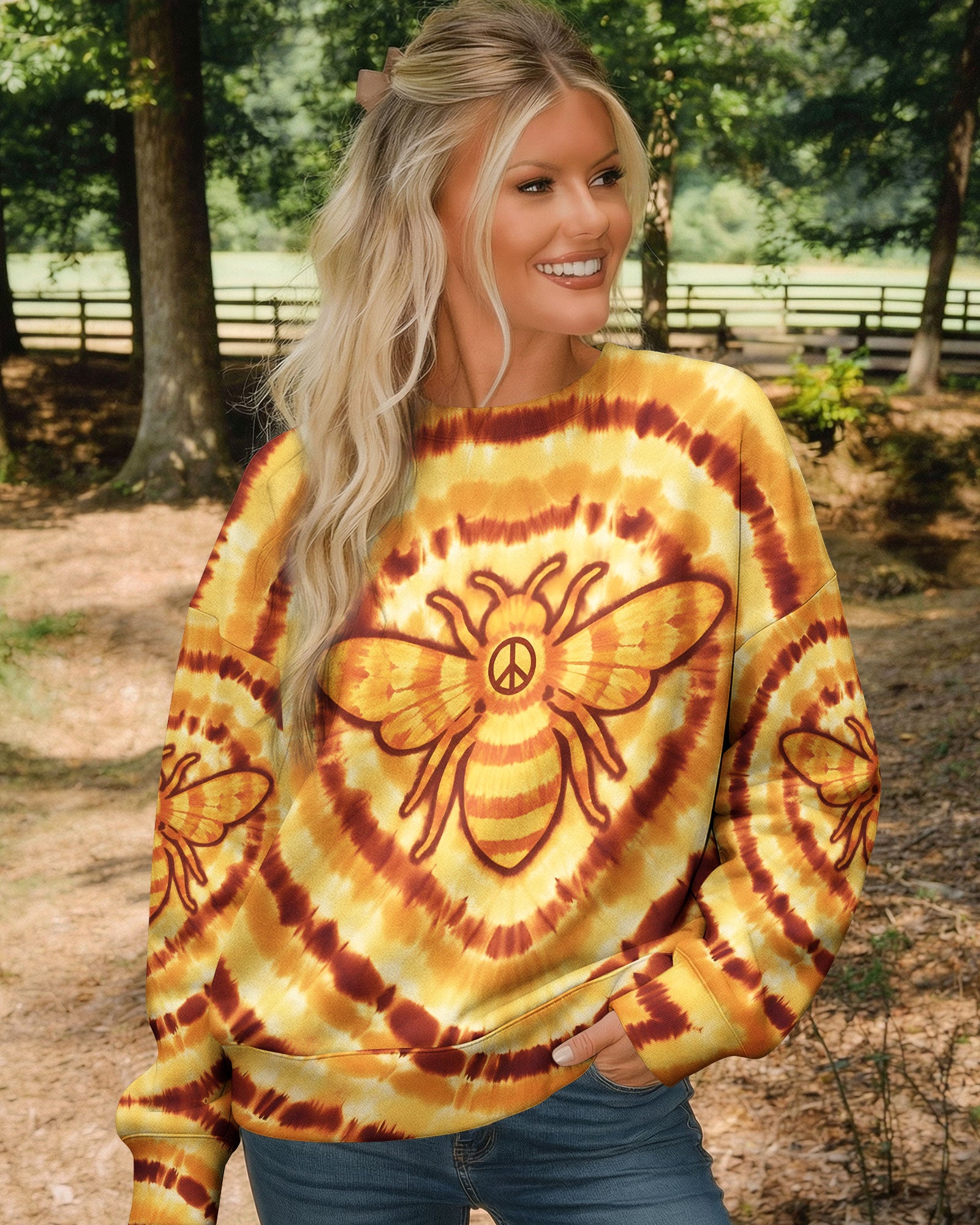 BEE HIPPIE YELLOW ALL OVER PRINT - TYQY0801261