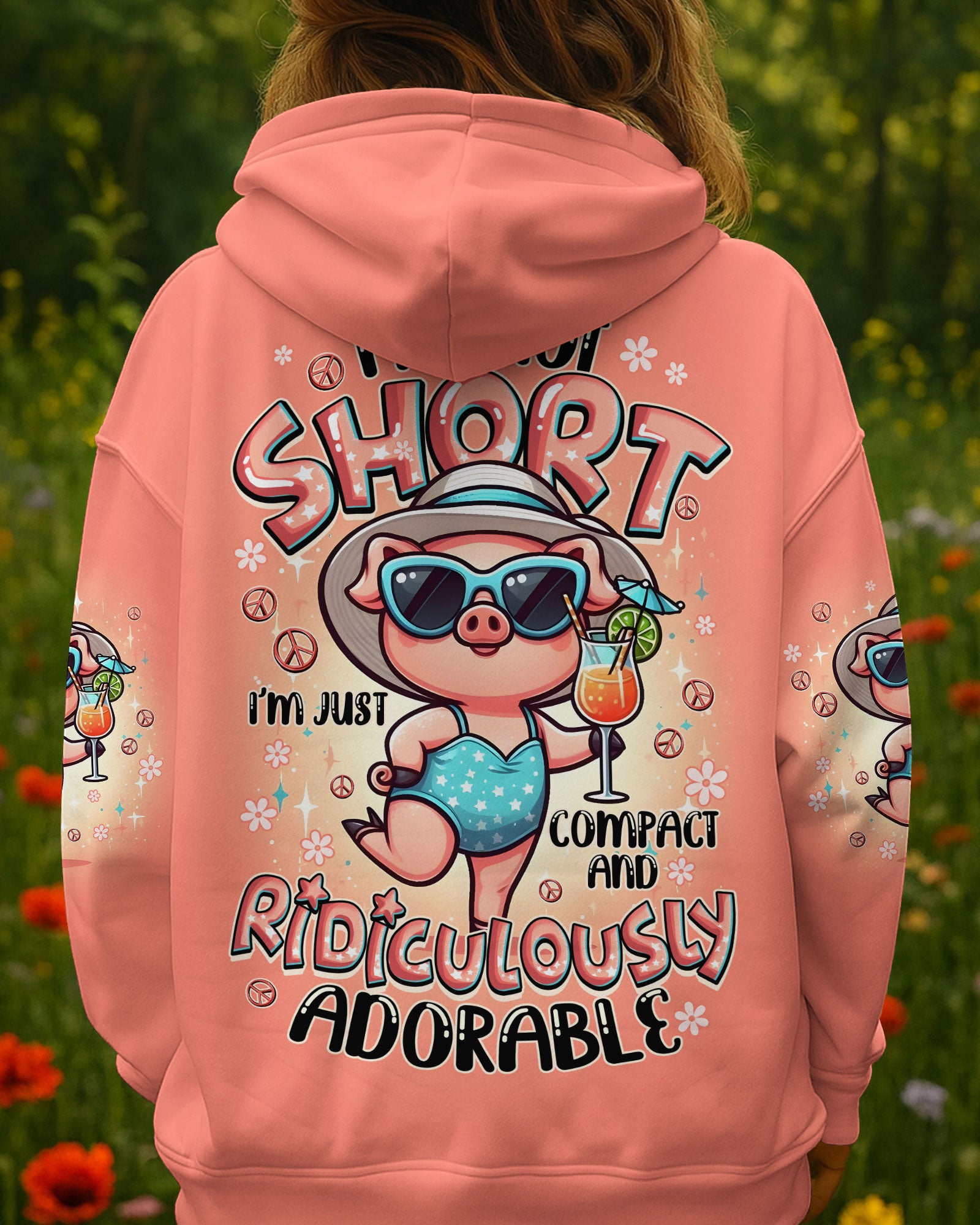 I'M NOT SHORT PIG HIPPIE ALL OVER PRINT - TYQY1508253