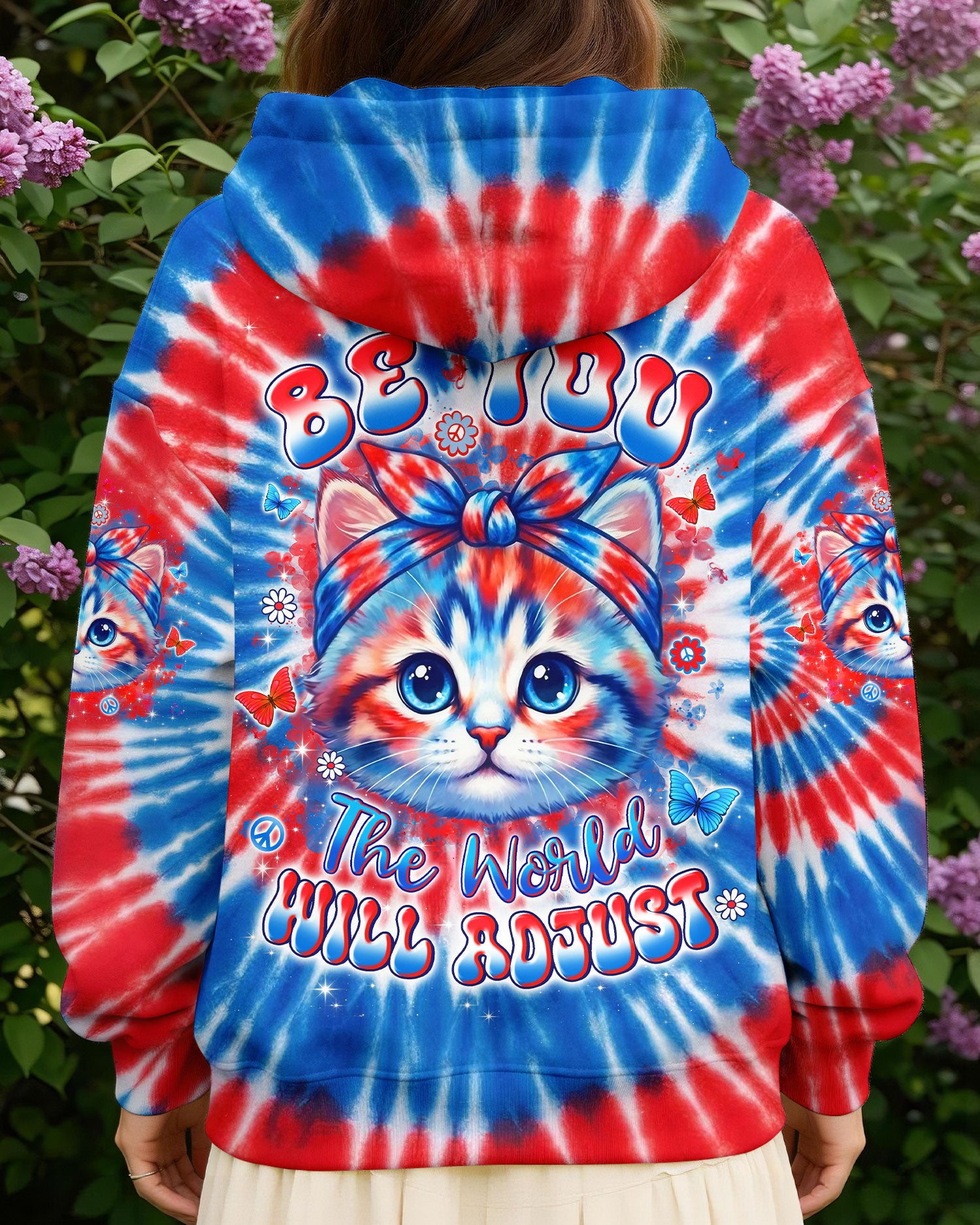 BE YOU THE WORLD WILL ADJUST CAT ALL OVER PRINT - TYLN3103262