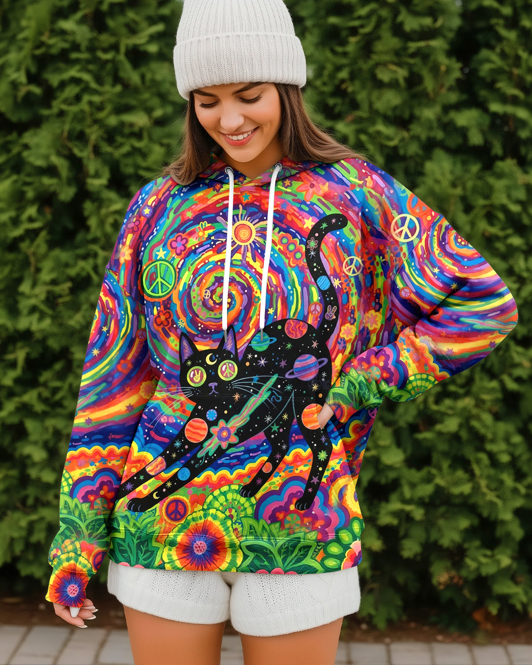 COSMIC HIPPIE CAT ALL OVER PRINT - YHHG0701263