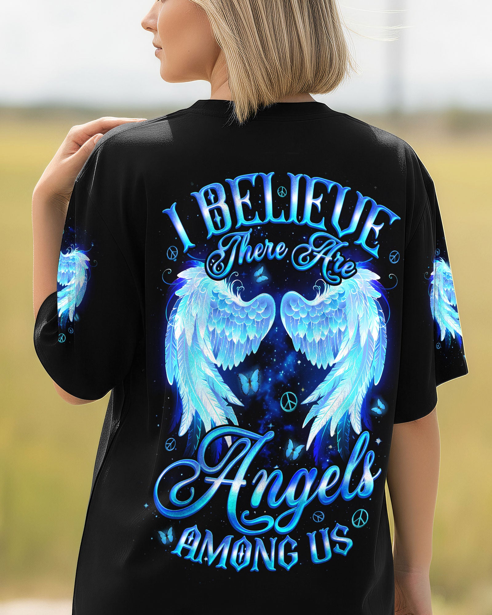 I BELIEVE THERE ARE ANGELS AMONG US WINGS  ALL OVER PRINT - TYQY1710251